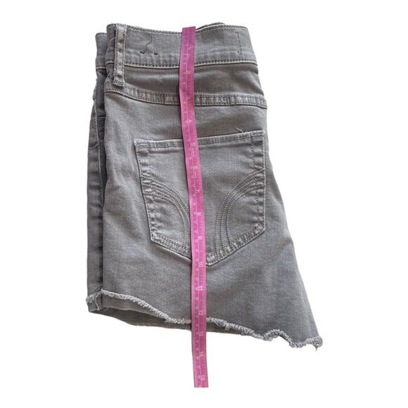 Hollister Womens Jean Shorts Juniors Size 9 High Rise Gray Denim Stretch Shorts - Picture 7 of 7